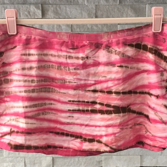 PINK AND BROWN TIE DYED SKIRT SIZE M - L - Picture 2 of 6